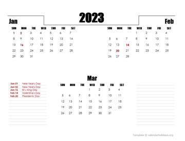 Three Months Printable Calendar
