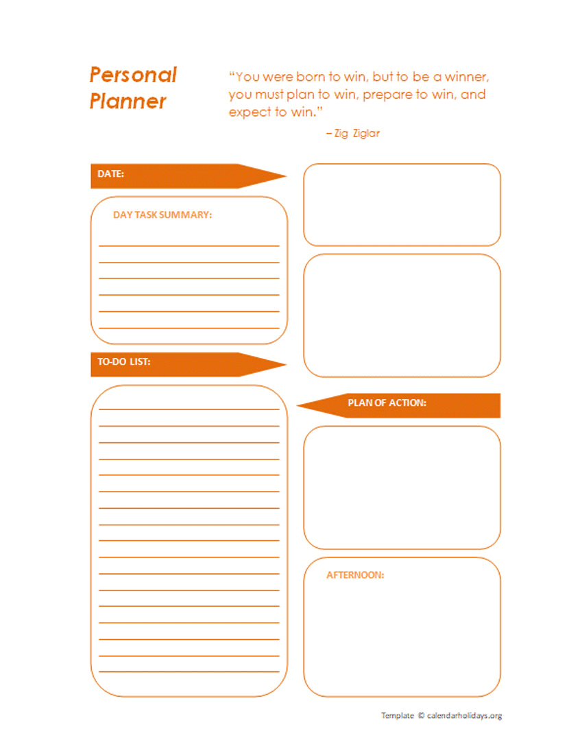 DAILY PLANNER PRINTABLE