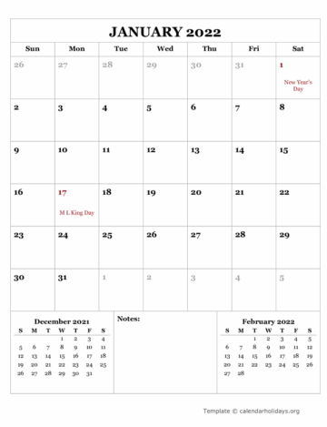 Monthly Canadian Portrait Calendar